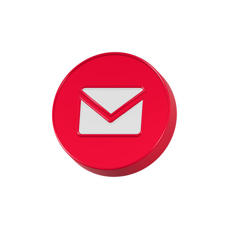 Mail icon on a white background.の写真素材