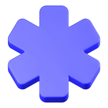 3d blue medical symbol isolated over white background, 3d render