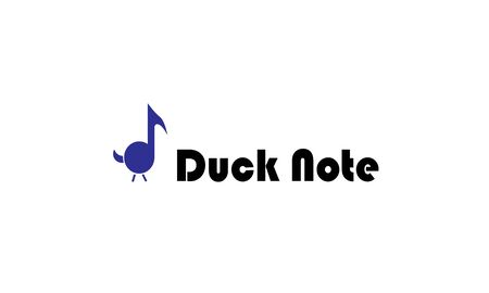 Note logo with a duck themeのイラスト素材