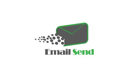 Abstract design concept for mail service. Vector logo template. Sending message icon.のイラスト素材