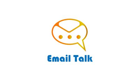 email talk, email chat logo icon templatesのイラスト素材