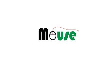 mouse typography logo vector templatesのイラスト素材