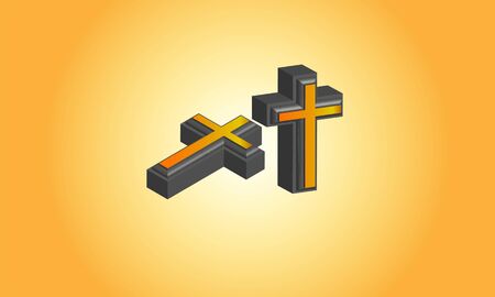 3d Christian Cross logo, Stock Photos & Vectorsのイラスト素材