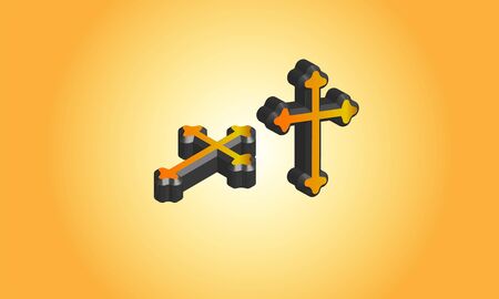 3d Catholic symbol logo, Stock Photos & Vectorsのイラスト素材