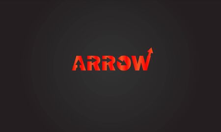 Arrow logo template. Typography business logo icon design template..のイラスト素材