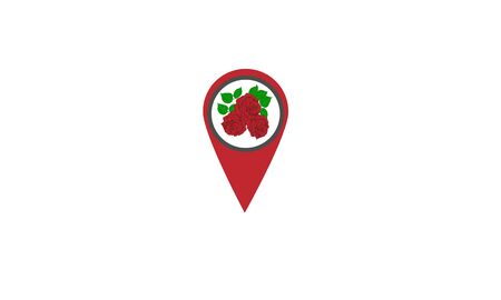 Location pin flower vector logos and icons.のイラスト素材