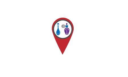 Pin Location perfume shop icon web templatesのイラスト素材