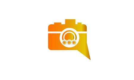 camera talk art vector logos and icons.のイラスト素材