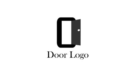Vecrot real estate business logo.Open door icon. The realty company emblem. door logo iconのイラスト素材