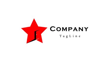 Vecrot real estate business logo.Open door icon. The realty company emblem. star door logo iconのイラスト素材