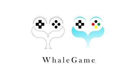 game logo with the theme of control and whale tailのイラスト素材