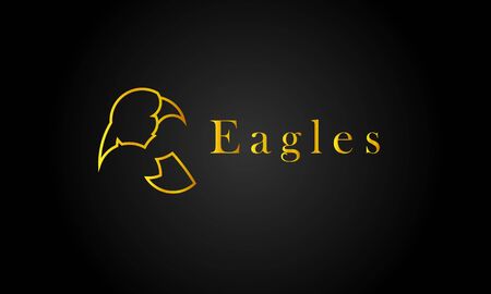 Unique and luxury eagle logo designのイラスト素材