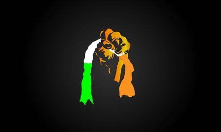 iceland Flag Holding In Hand Man Stock Illustrationのイラスト素材