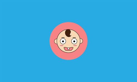 Baby head icon vector illustrationのイラスト素材