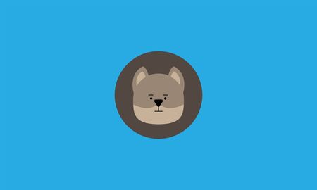 dog cute head icon vector illustration.のイラスト素材