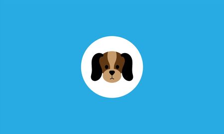dog cute head icon vector illustration.のイラスト素材