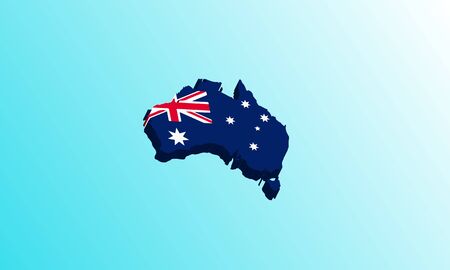 australia Map 3D icon vector illustrationのイラスト素材
