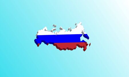 russia Map 3D icon vector illustrationのイラスト素材
