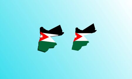 jordania Map 3D icon vector illustrationのイラスト素材