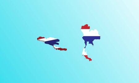 thailand Map 3D icon vector illustration.のイラスト素材