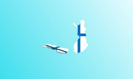 finland map 3D icon vector illustration.のイラスト素材