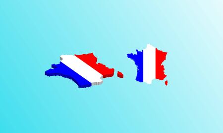 france map 3D icon vector illustration.のイラスト素材
