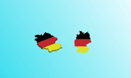 germany map 3D icon vector illustration.のイラスト素材