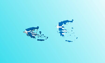 greece map 3D icon vector illustration.のイラスト素材