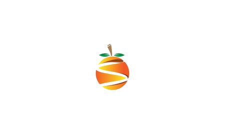 orange fruit logo vector illustration.のイラスト素材