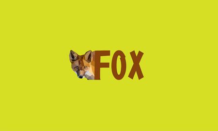 fox low poly logo vector illustration.のイラスト素材