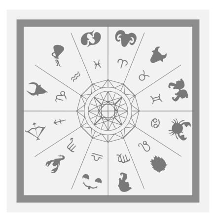 Seamless pattern with zodiac icon and a white background. Pattern of hijab motif design. pastel color. Silk scarf pattern vector design inspirationのイラスト素材