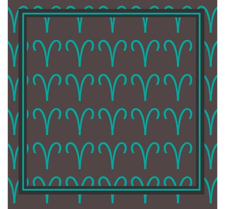 aries zodiac icon seamless background. Vector illustration.  Silk scarf pattern vector design inspiration. Hijab styleのイラスト素材