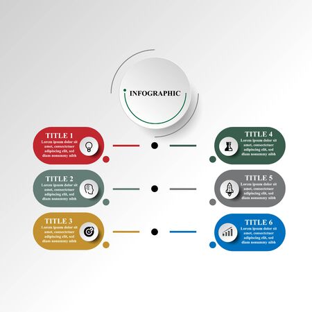 Business data visualization. Process chart. Abstract elements of graph, diagram with steps, options, parts or processes. Vector business template for presentation. Creative concept for infographic.のイラスト素材