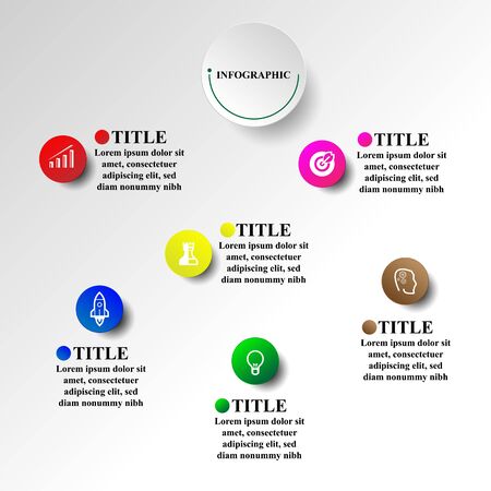Business data visualization. Process chart. Abstract elements of graph, diagram with steps, options, parts or processes. Vector business template for presentation. Creative concept for infographic.のイラスト素材