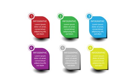 Timeline with 6 elements, infographic template for web, business, presentations, vector illustrationのイラスト素材