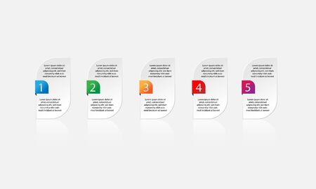Timeline with 6 elements, infographic template for web, business, presentations, vector illustrationのイラスト素材