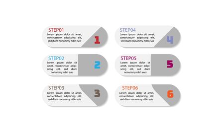 Business infographic labels template with options. Creative template for presentationのイラスト素材
