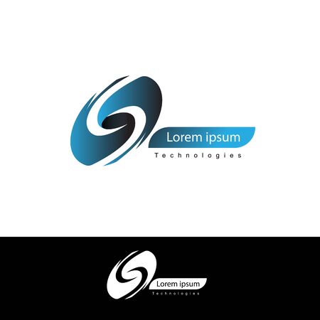 technology initial Letter S Logo designのイラスト素材