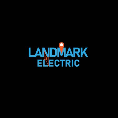 landmark electric logo vector illustrationのイラスト素材