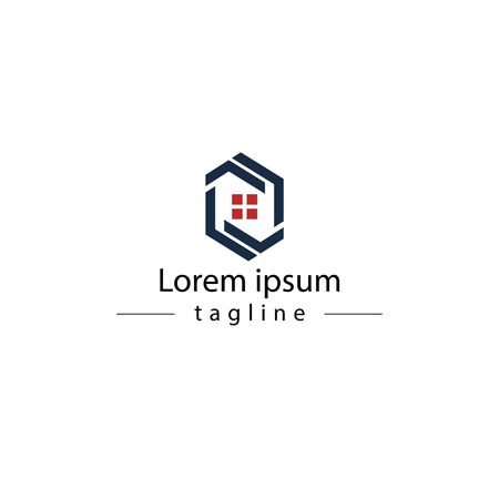 simple logo realestate vector illustrationのイラスト素材