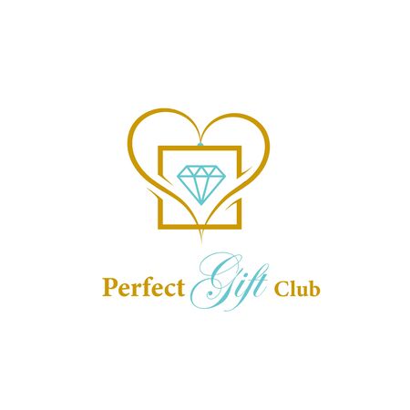 perfect gift club  logo vektor illustrationのイラスト素材