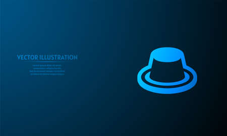pudding on blue abstract background.のイラスト素材