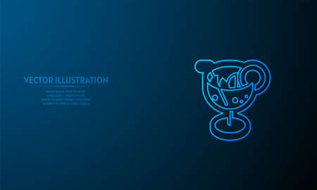 juice on blue abstract background.のイラスト素材