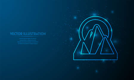 mountain blue abstract background.  starlight backgroundのイラスト素材