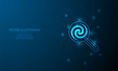candy on blue abstract background.  starlight backgroundのイラスト素材