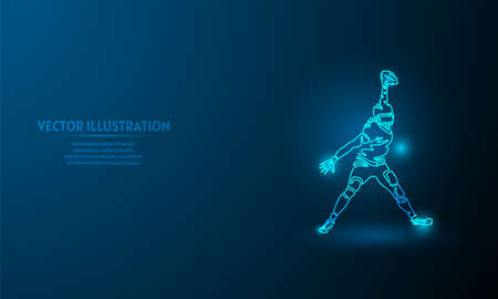 american football on blue abstract background. simple blue background. Starlight backgroundのイラスト素材