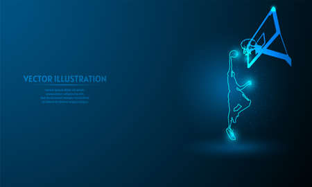 basketball on blue abstract background. simple blue background. Starlight backgroundのイラスト素材