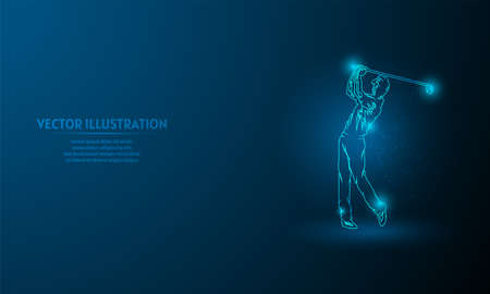 golf on blue abstract background. simple blue background. Starlight backgroundのイラスト素材