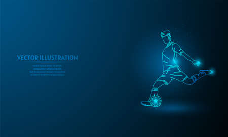 soccer on blue abstract background. simple blue background. Starlight backgroundのイラスト素材