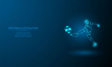soccer on blue abstract background. simple blue background. Starlight backgroundのイラスト素材